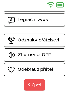 Nabídka přátel – dole