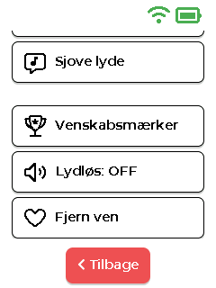 Vennemenu - nederst