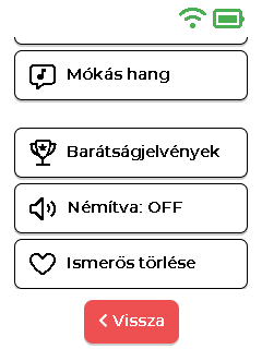 Barátmenü – alsó rész