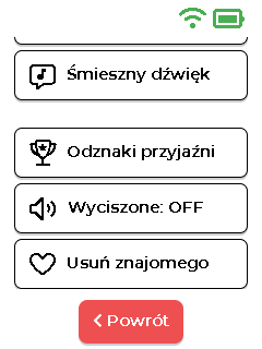 Menu znajomego - dół