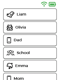Menu screen