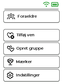 Menuskærm — nederst