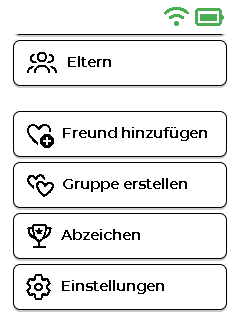 Menübildschirm — unten
