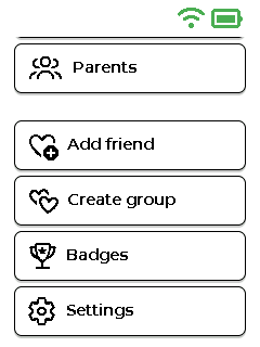 Menu screen - bottom