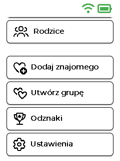 Ekran menu — dolna część