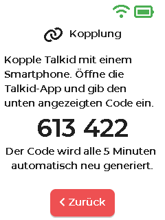 Kopplungsbildschirm
