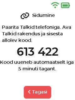 Sidumiskoodi ekraan
