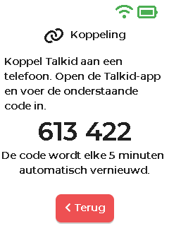 Koppelingsscherm