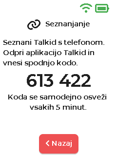 Zaslon za povezavo