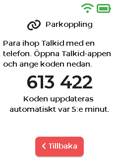 Parkopplingsskärm